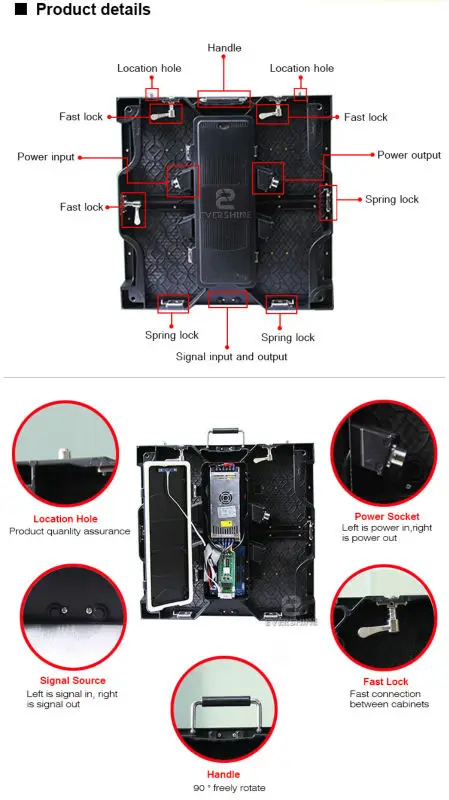 P3.91 Крытый литье алюминия полноцветный светодиодный дисплей прокат 500*500 мм SMD RGB LED