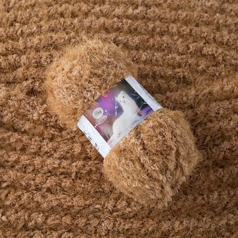 18 100g/ball Long Hair Mink Yarn Faux Fur Mohair Wool Cashmere Yarn for DIY Hand Knitting Crochet Sweater Thread Baby Yarn JK495 - Цвет: 18