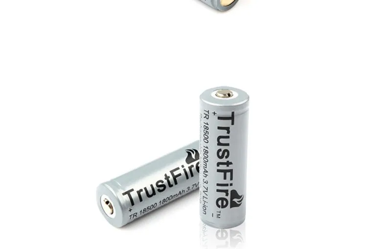 2 шт./лот TrustFire TR 18500 1800 мАч 3 7 В аккумуляторная защищенная батарея фонарик с