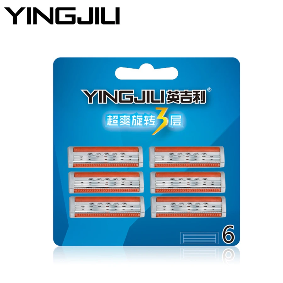 6 pcs безопасности stright лезвие бритвы мужские бритья для мужчин Бритвы Голову