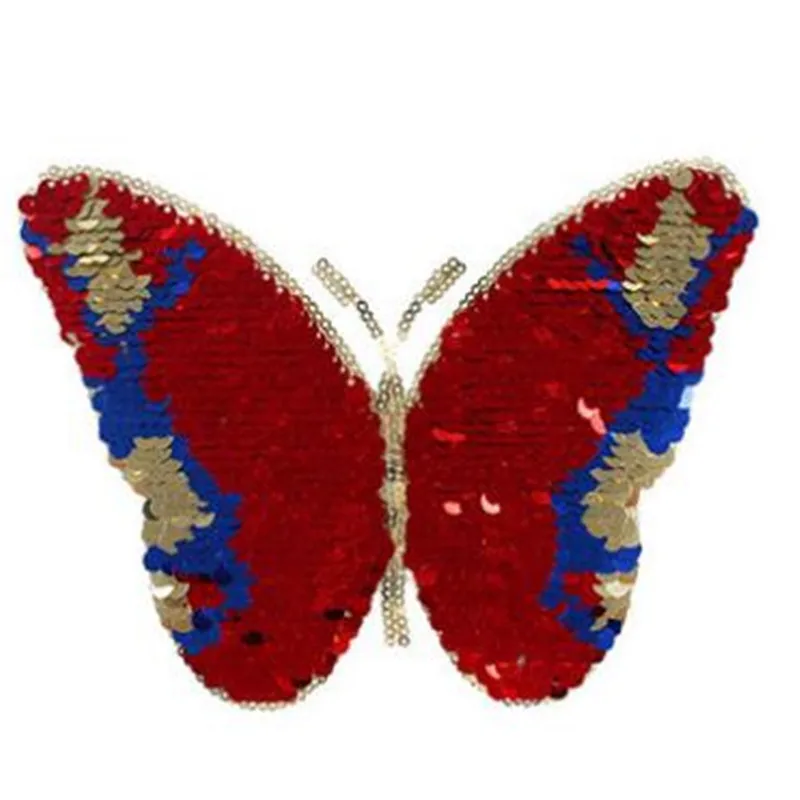 Женская одежда для девочек с заплатками 18 см бабочкой серебристые/красные