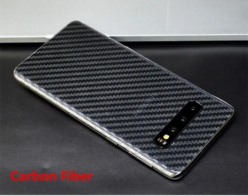 Carbon Fiber NOTOW Прочный 3D Анти-отпечатков пальцев углеродного волокна наклейки на заднюю панель Защитная пленка для экрана для samsung S10/S10Plus/s10E/S9/s9plus/s8/s8 - Цвет: Carbon Fiber