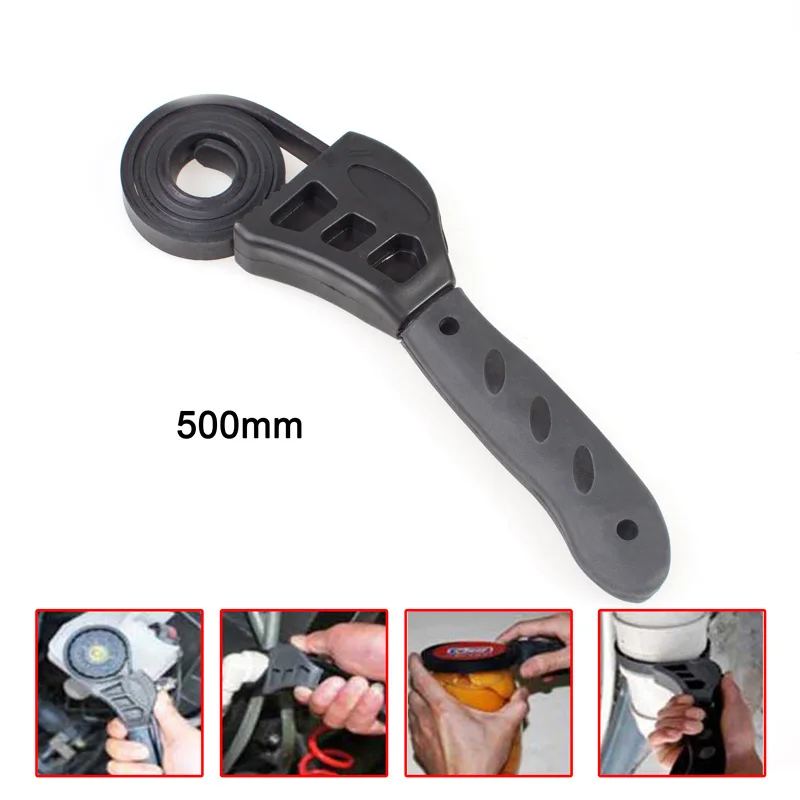 

Universal 50cm Rubber Strap Wrench Multi Tool Adjustable Spanner Car Repair Tool