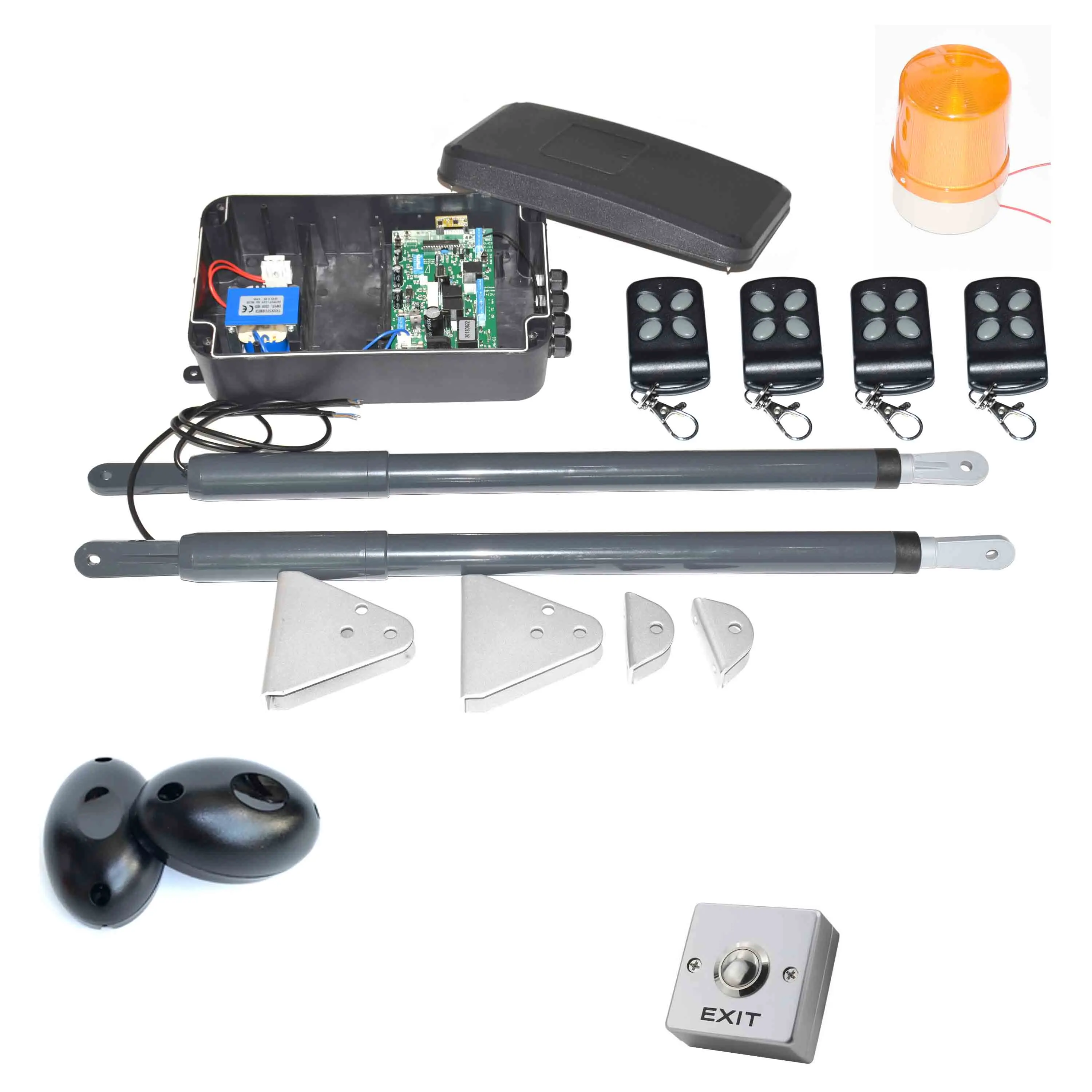 Kit 4 200 кг Водонепроницаемая Автоматическая распашная дверь, оператор привода для открывания ворот, набор для водителя с металлическим контроллером доступа, GSM открывалка на выбор - Цвет: Kit 4