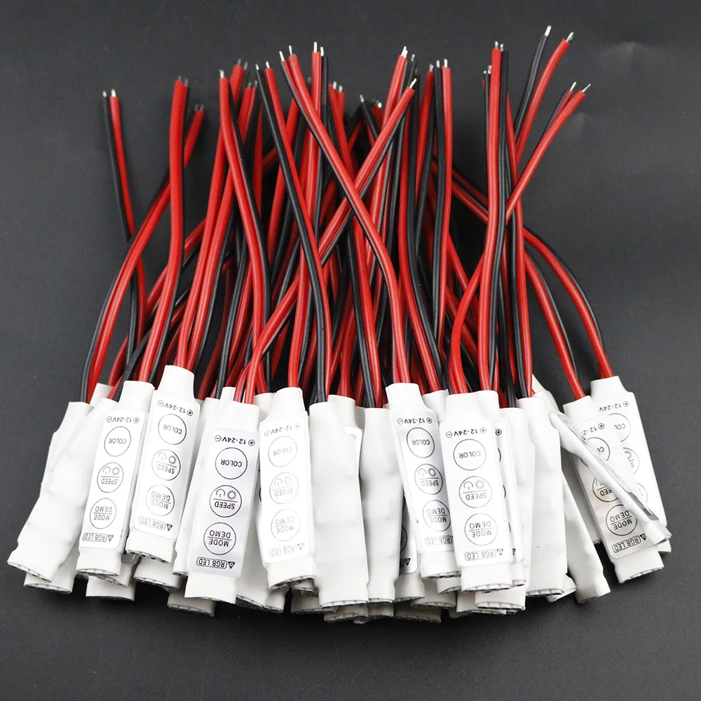 Мини 3 ключа RGB светодиодный контроллер постоянного тока 12V светодиодный диммер для 3528 5050 5630 SMD RGB Светодиодные ленты 1 шт. JQ