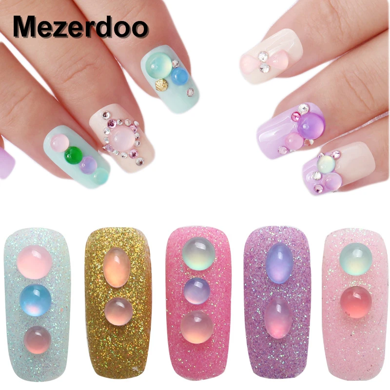 Для украшения ногтей круглые стразы Необычные Акриловые кошачий глаз с плоской