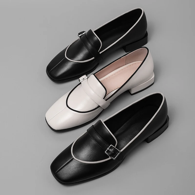 Новое поступление женская обувь из натуральной кожи на плоской подошве прошитая