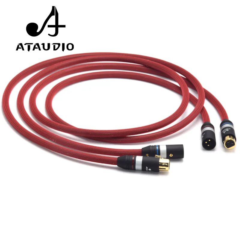 ATAUDIO Hifi 2 XLR кабель 6N OFC VDH гнездовой на штырьковый стерео аудио кабель|Кабели VGA| |