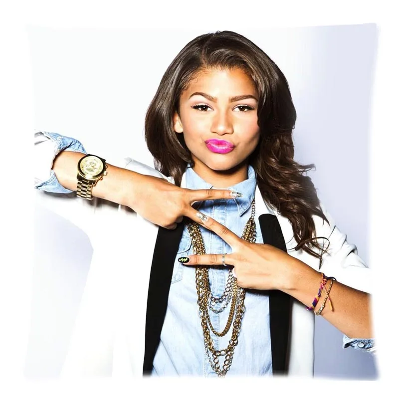 Мягкий полиэфирный квадратный Чехол на подушку для автомобильного стула Zendaya 45x45