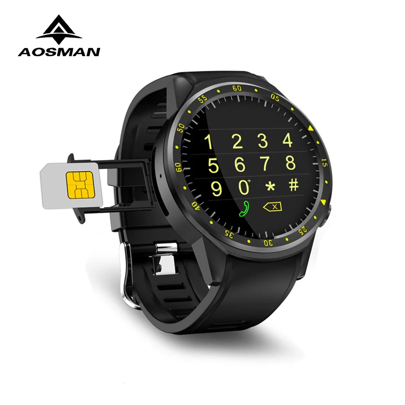 AOSMAN F1 смарт часы с камеральным монитором сердечного ритма gps Bluetooth 240*240 Sim карты