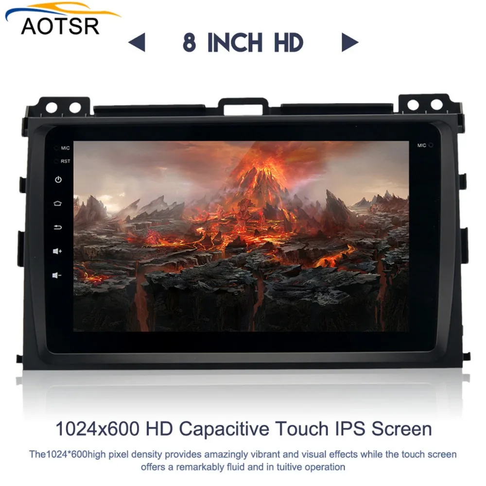 Высокое качество Android 8 0 Автомобильный GPS dvd плеер для Toyota old Prado 2004 2009 с 4G 32G