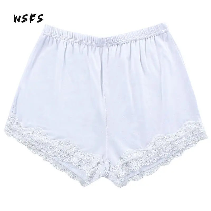 2 шт. женские эластичные хлопковые трусы боксеры с кружевом|safety short|safety short pantslace