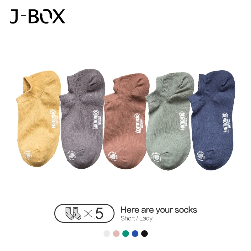 J BOX 2 пары мужские хлопковые носки новые модные Нескользящие силиконовые