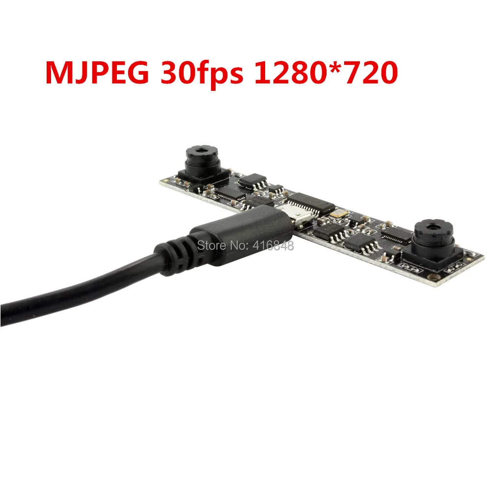 Linux Windows Android 720P PCB плата камеры X hd cmos OV9712 45 градусов с двумя объективами usb модуль