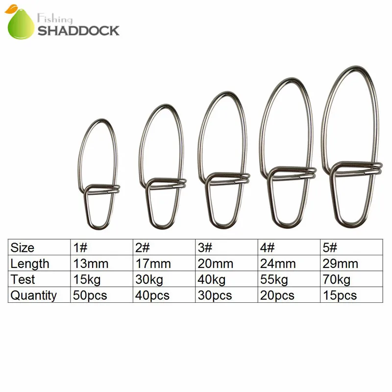 Shaddock Fishing 155pcs/set Insurance Snaps Pin Connector Stainless Steel Hook Snap Clips Set With Box | Спорт и развлечения