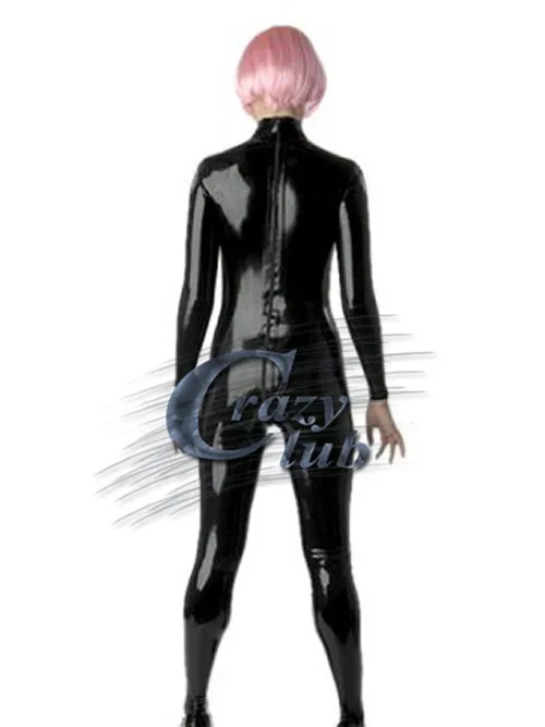 

Crazy club_Sexy customize women erotic costmes Sexy black latex bodysuits with open breast fetish jumpsuit women Sale on line