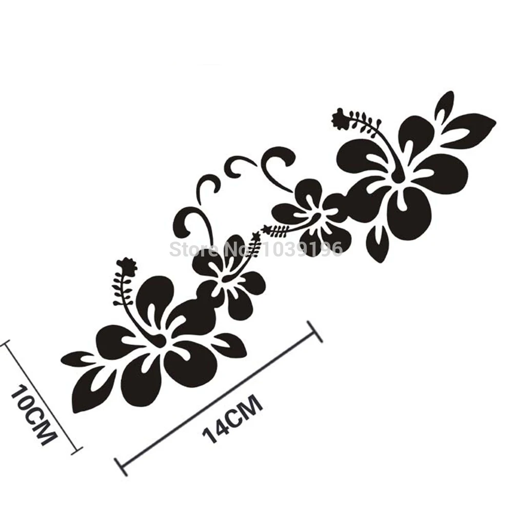 2 x Newest Design Car Styling Plant Flowers Decal Decoration Accessories for Tesla Volkswagen Renault Opel Lada | Автомобили и