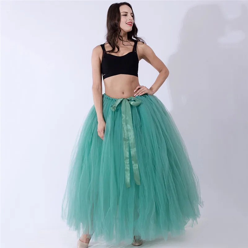 Light green Юбка-пачка ручной работы для беременных; Длина до пола; пышная фатиновая юбка для женщин; Свадебный костюм; вечерние юбки для фотосессии; Женская длинная юбка - Цвет: Light green