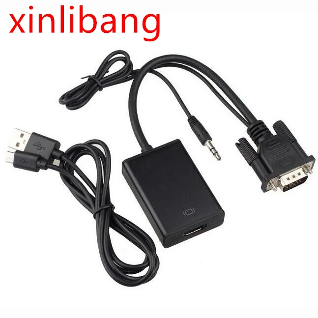 

VGA Male to HDMI Female Converter Adapter Cable With Audio Output 1080P VGA HDMI Adapter