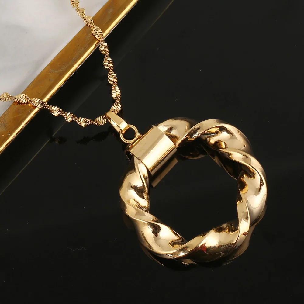 Dubai Gold Ethiopian Pendant Necklace African Color Jewellery for Israel Sudan Arab Middle East Women | Украшения и аксессуары