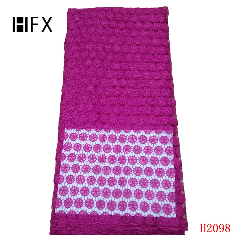 HFX Africa Lace High Quality Fabric Pink Nigeria Guipure Embroidery Dress Wedding Cord for Women X2098 | Дом и сад