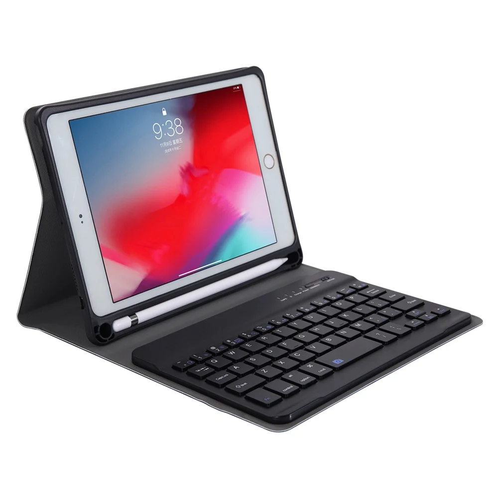 For New iPad mini 5 Slim Smart Folio Stand PU Leather Case Cover With Apple Pencil Holder+Detachable Wireless Bluetooth Keyboard |