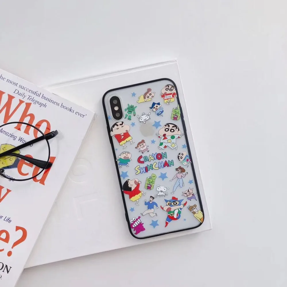 Japan Cute Cartoon Funny Crayon Shin-chan Family 3D Relief Silk Pattern Matte TPU Case Cover For Iphone6 6S 7 7S 8 6P 7P 8P X |