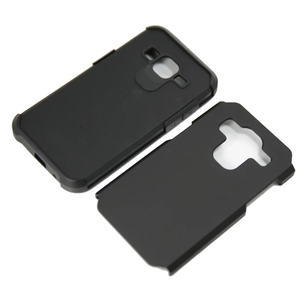 Двухслойный тяжелый Гибридный армированный жесткий чехол кожи противоударный