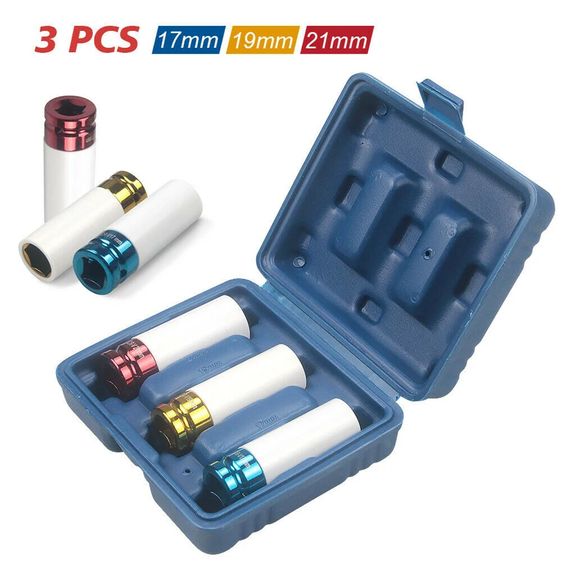 Прочный Новые 3 шт. 17/19/21 мм шин защитной оболочкой колеса Deep Impact гайка розетки авто аксессуары для автомобиля аксессуары