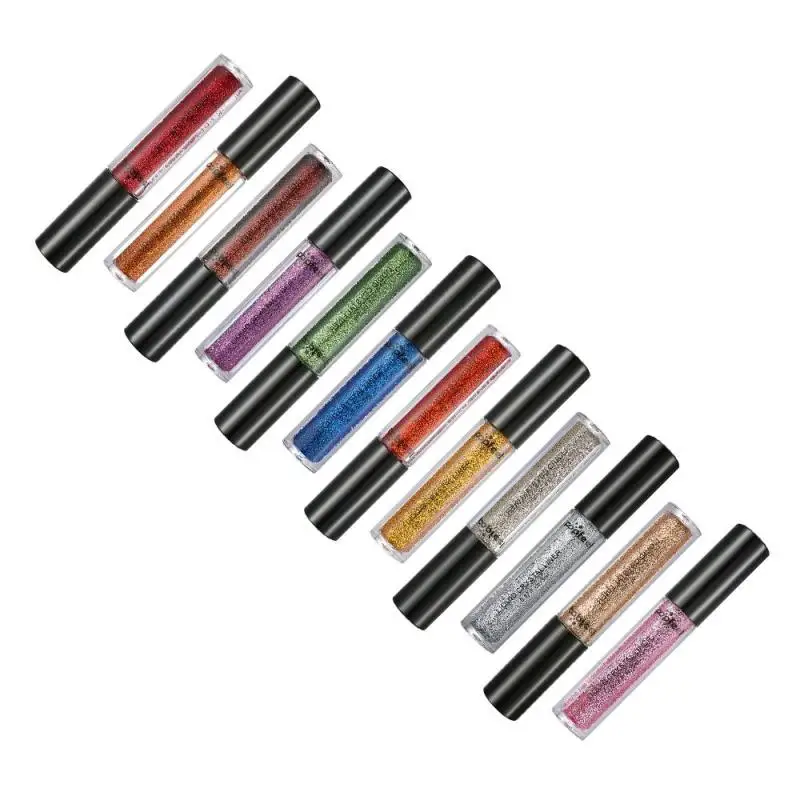 Popfeel Shimmer Тени для век комплект металлической жидкости 6 шт. зеленый золотой
