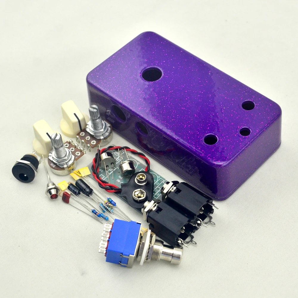 Винтажный Fuzz Face DIY набор гитарных педалей с германиевыми транзисторами AC128 и 1590B предварительно Просверленный корпус