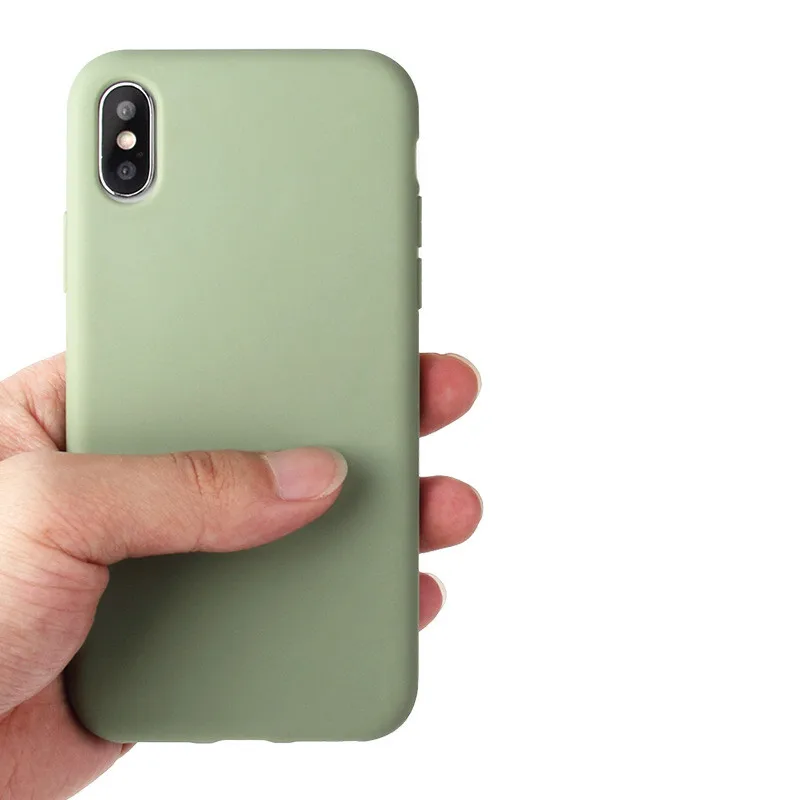 Карамельный цвет чехол для телефона Iphone 7 8 Plus Матовый Твердый iPhone X XR Xs iPhone11 Pro Max