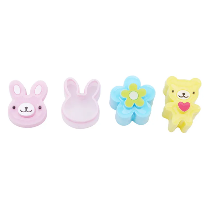 208 Cute Sandwich Cutters Mini Cookie Cutter Shapes Set For Kids Plastic Bento Tool Molds Bread Biscuit Embossed Device | Дом и сад