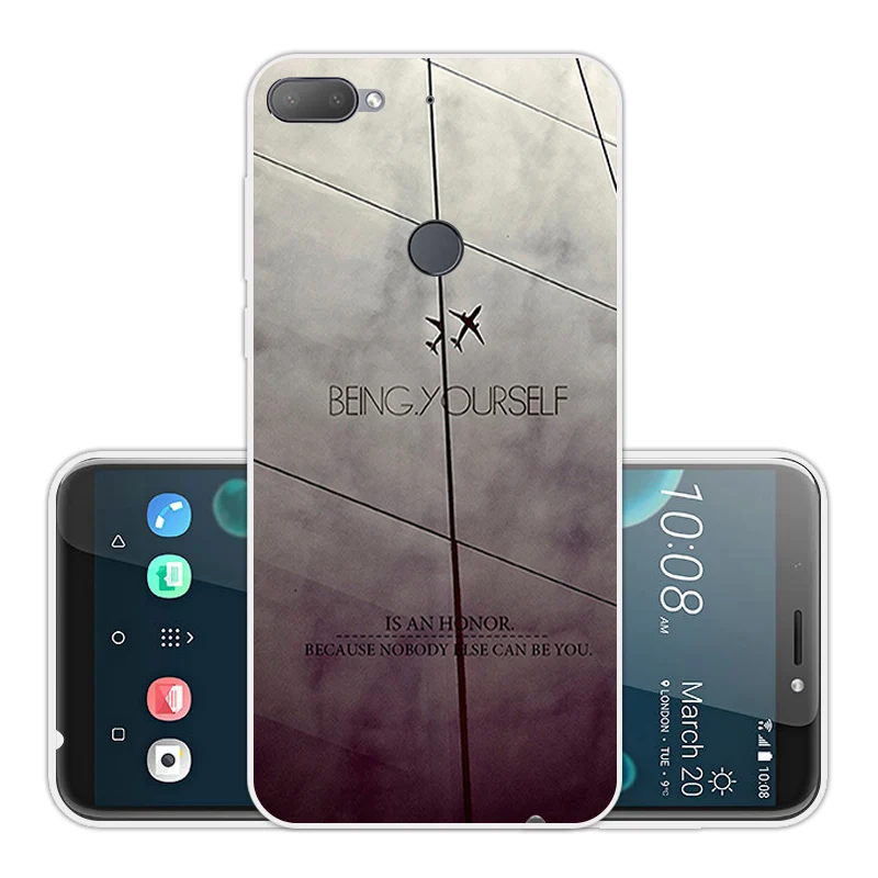 TPU for HTC Desire 12 Plus Fitted Colorful Case 6.0" Transparent Ultra Thin Soft Silicone 12+ Back Phone Cover |
