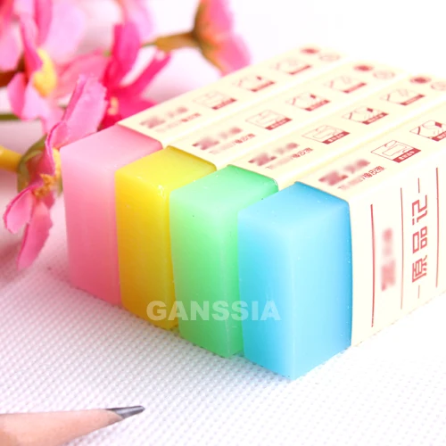 

12pcs/lot Candy color soft eraser Office classic rubber erasers School stationery Kids practice supplies (ss-1489)