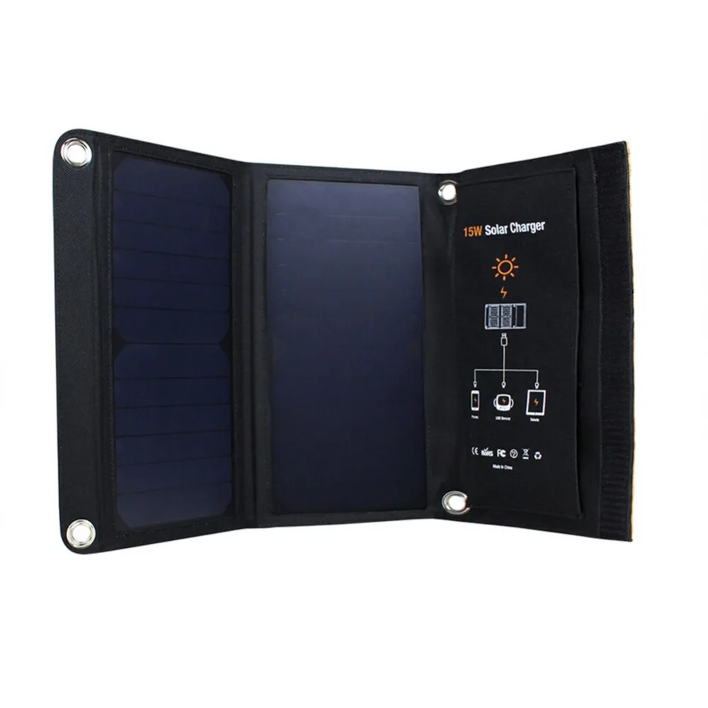 Портативное зарядное устройство с солнечной панелью 15 Вт|sunpower solar|sunpower solar charger15w