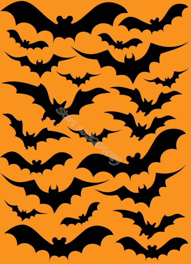 22 шт./компл. Хэллоуина летучая мышь настенные наклейки виниловые летучей мыши