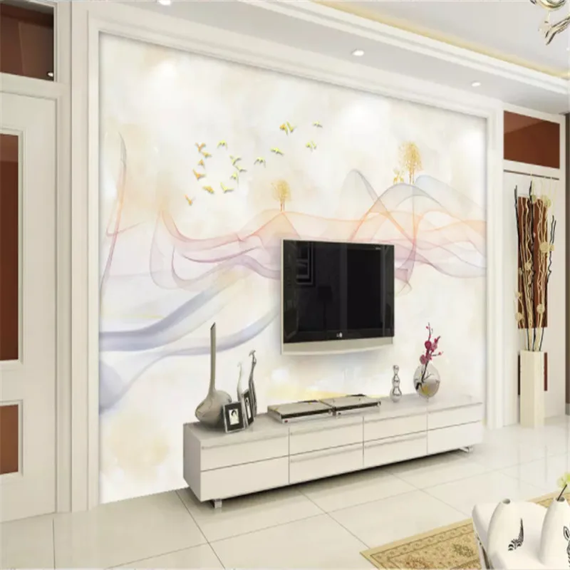 

Luxury Abstract Lines Yellow Dragon Jade Marble Textured Mural Wallpapers for Living Room TV Backdrop Wall Decor Wall Paper 3D