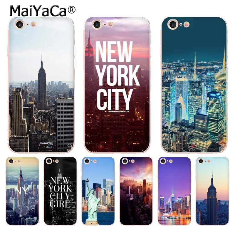 Мягкий чехол из ТПУ MaiYaCa NYC NEW YORK city landscape для iPhone 8 7 6 6S Plus X 5 5S SE 11pro max|Бамперы| |