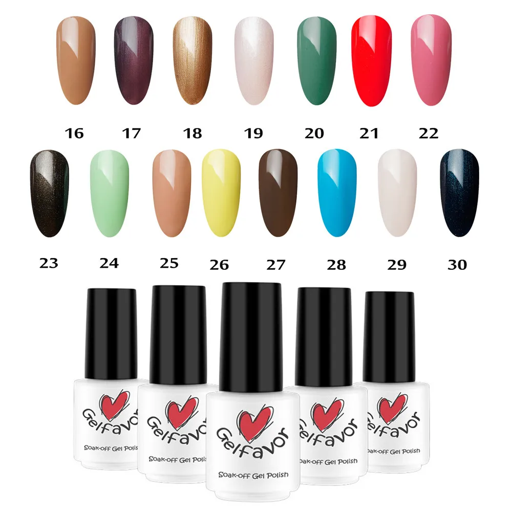 Гель лак для ногтей GELFAVOR @ УФ и светодиодной лампы хамелео долговечный vernis ongle