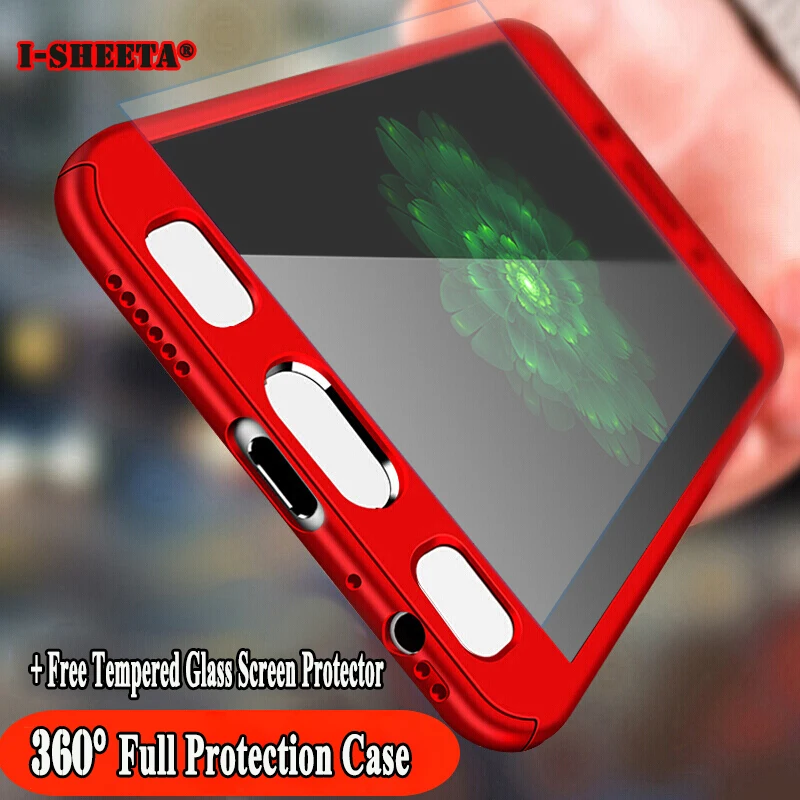 360 Degree Full Protective Cover Case For Huawei P9 P10 P20 Lite Plus Slim Hard + Free 9H Tempered Glass Screen Protector |