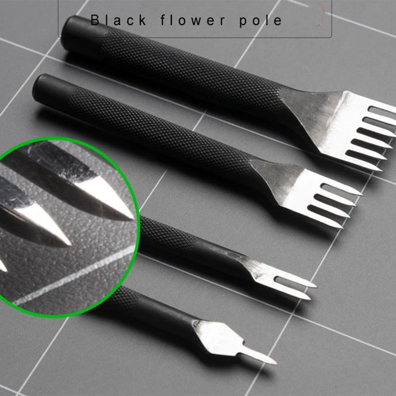 DIY Инструменты для кожевенного ремесла 4 мм кожаные дыропробивные инструменты 1 + 2