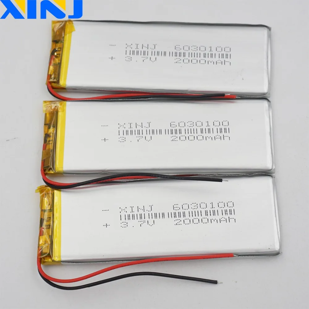XINJ 3 шт. 7 в 2000 мАч полимерная литиевая батарея LiPo 6030100 для PDA MID музыкальный плеер