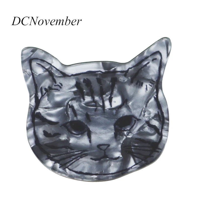 

Vintage Cat Head Brooches Women Men Resin Acrylic Lovely Cat head Brooches Gifts DCNovember