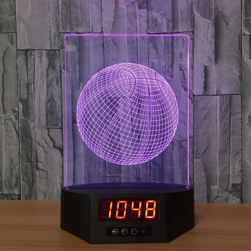 Светодиодный ночсветильник для баскетбола 3d лампа с вечным календарем и