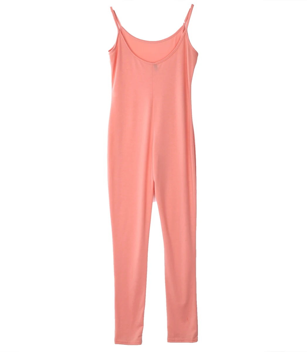 Сексуальный Женский Повседневный однотонный комбинезон без рукавов на тонких