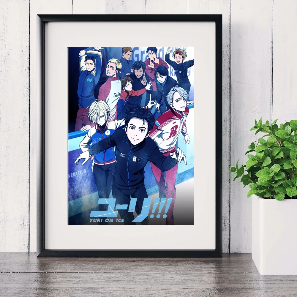 Yuri On Ice аниме современный постер художественные настенные картины шелковая ткань
