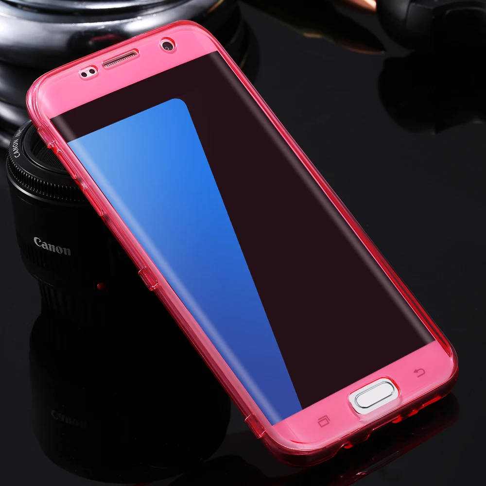 KISSCASE Flip Case For Samsung Galaxy Note 4 5 S5 S4 S8 Plus S7 S6 Edge Full Body Soft Silicone Clear Back Cover Cases Capinhas |