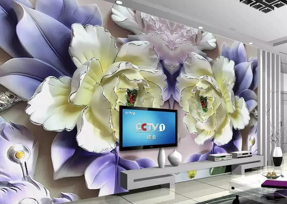 Beibehang пользовательские 3D стерео пион рельеф цветок фото обои Европейский стиль винтаж гостиная прикроватный Декор 3D обои
