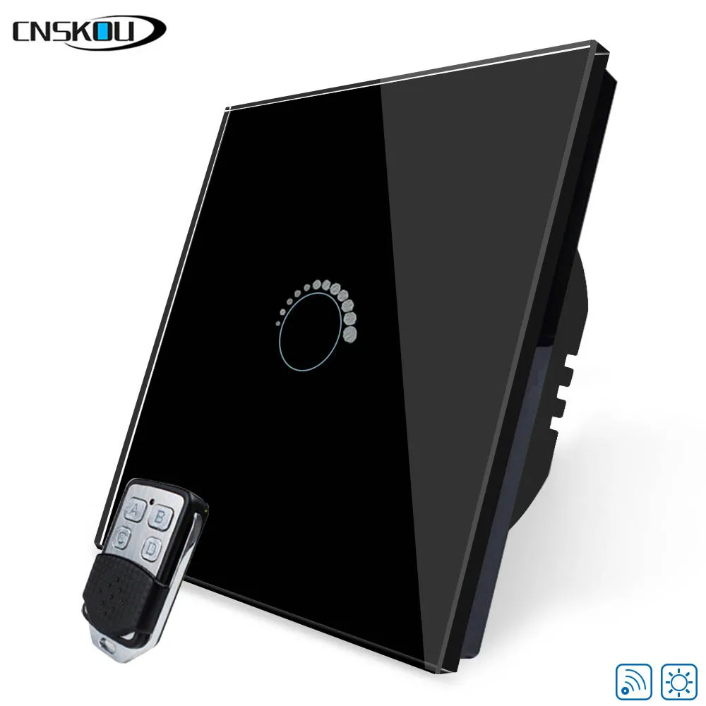 SK-A801TY-EU-BlackY Csnkou ЕС стандартный золотистый выключатель с пультом дистанционного управления и диммером настенный светильник беспроводной пульт дистанционного управления 220~ 250 В настенный светильник сенсорные переключатели - Цвет: SK-A801TY-EU-BlackY